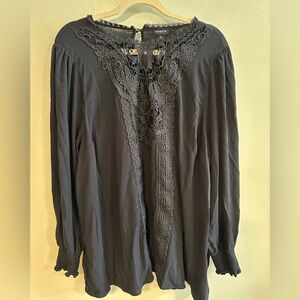 Torrid Plus Size Boho Crochet Blouse